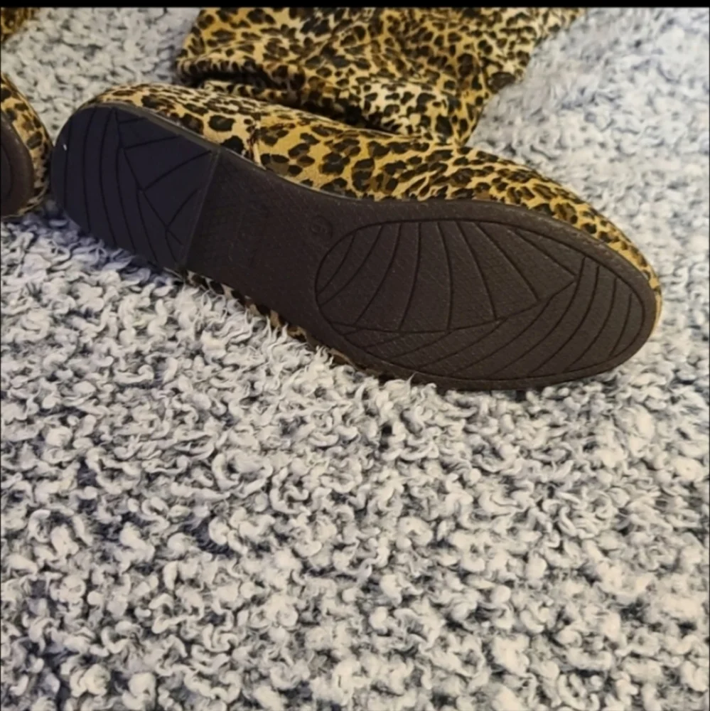 Nature Breeze Leopard Slouch Vickie Thigh High Boots